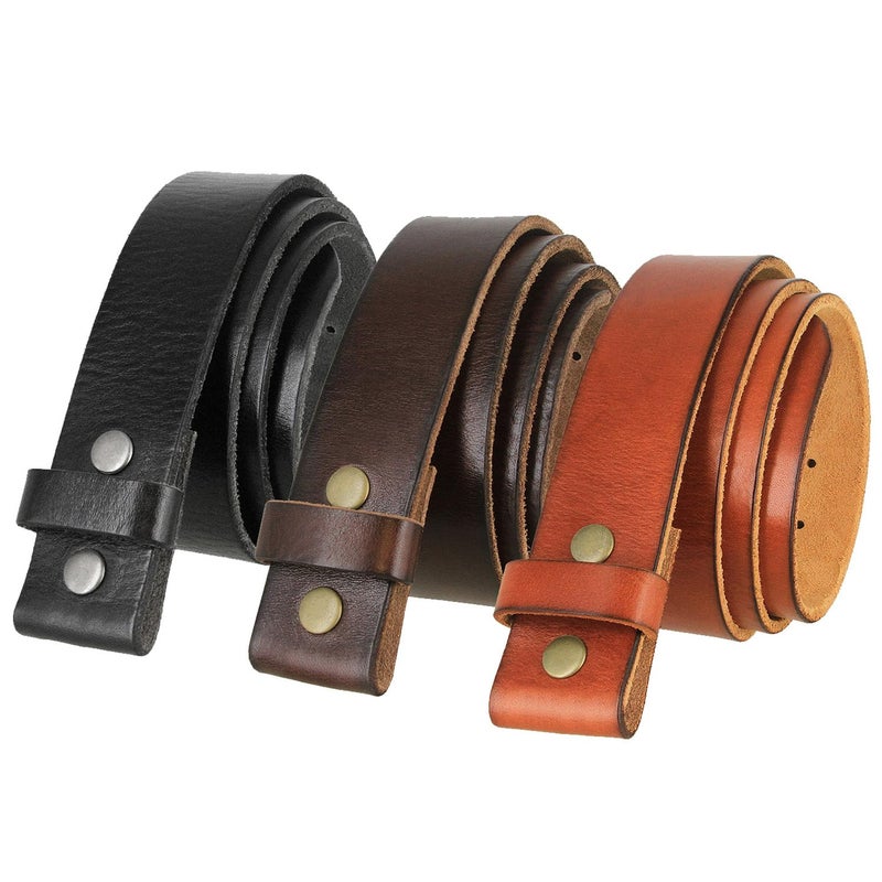 Belts.com 100% One-Piece Full Grain Leather Belt Strap with No Slot Hole 1-1/2"(38mm) Wide (Black, 38) - Image 3
